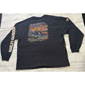 Harley Davidson Orlando Florida Long Sleeve Graphic T Shirt Alligator Size 2XL